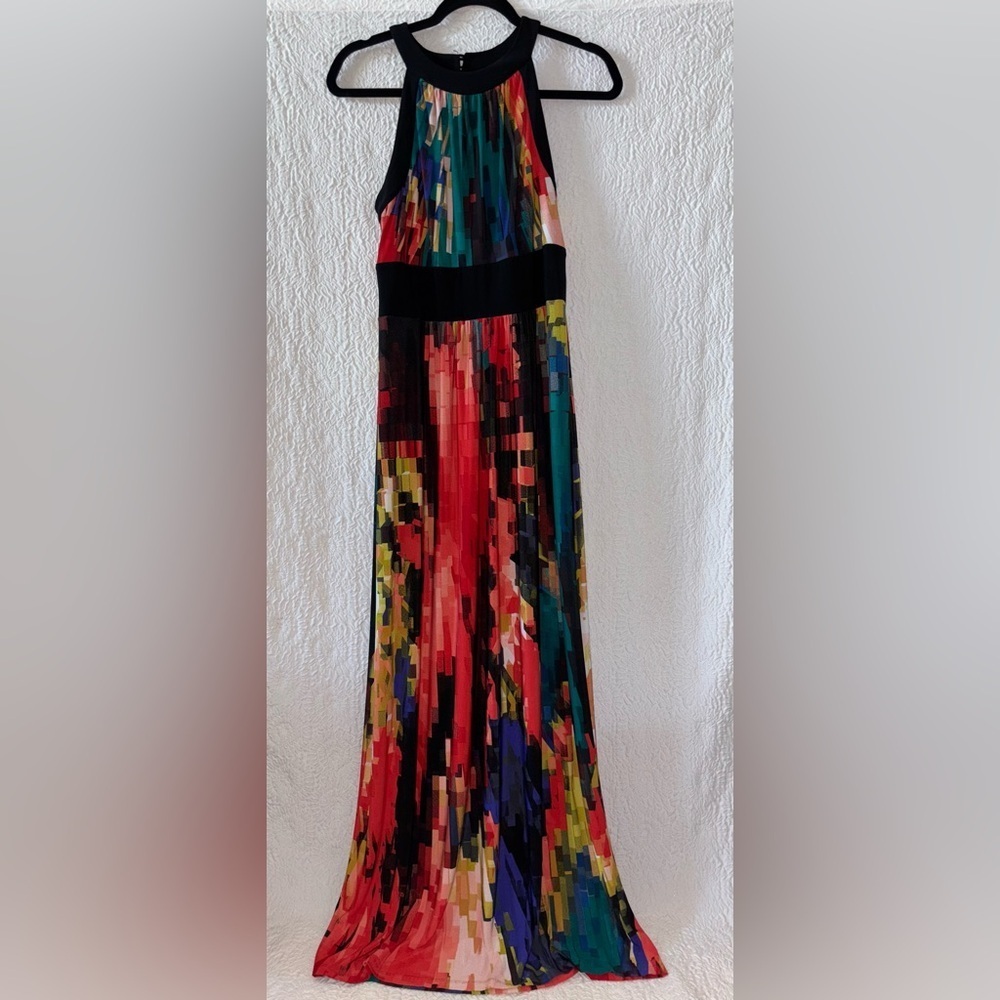 RSVP Halter Abstract Maxi Dress